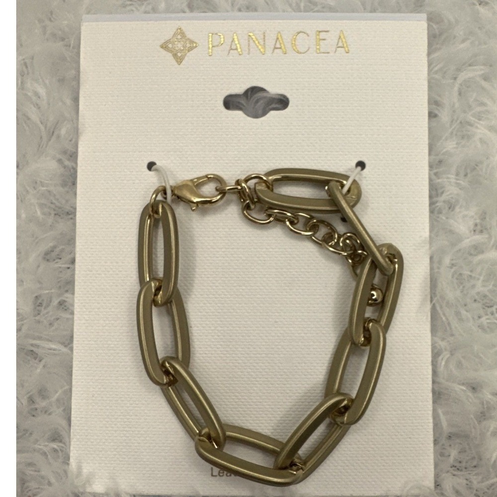 Panacea Brushed Gold Tone Chain Bracelet B01721MG3